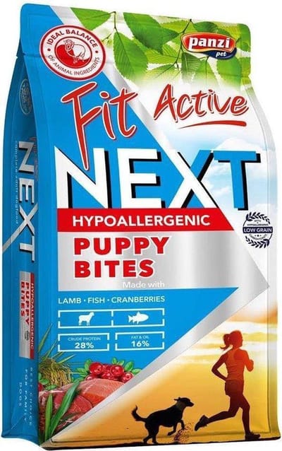 Fit Active NEXT Puppy – Hypoallergene hondenbrokken met lam en vis – Graanarm glutenvrij hondenvoer – 3kg