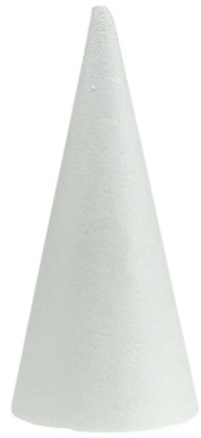 Piepschuim kegels wit 14cm x 7cm 10 st