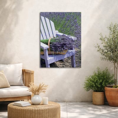 Art for the Home Buitencanvas Lavendel Stoel