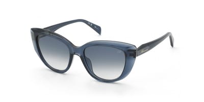 Blumarine SBM242S Blu trasparente lucido 54/18/140 WOMAN Zonnebrillen