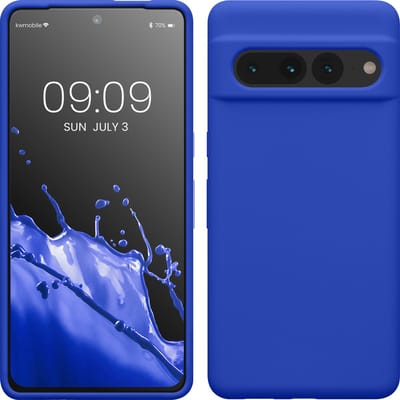 kwmobile telefoonhoesje geschikt voor Google Pixel 7 Pro - Hoesje met siliconen coating - Smartphone case in Baltisch blauw