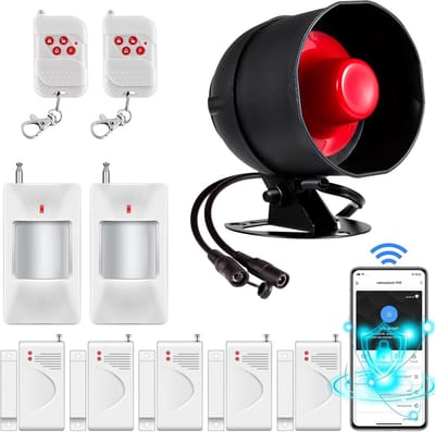 Wifi Alarmsysteem Set - Draadloos Beveiligingssysteem - Huis Beveiligen - 115 dB Luide Sirene - 9 Delig - Wit