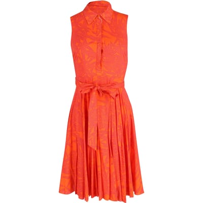 Diane Von Furstenberg Harmony Lepic jurk in oranje rayon