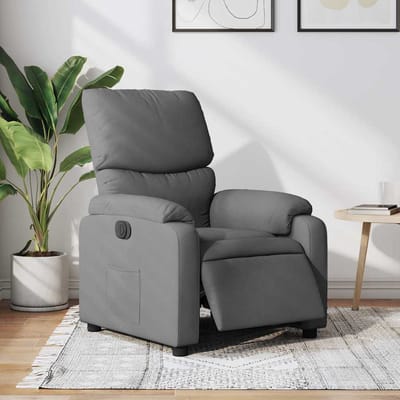 vidaXL - Fauteuil - elektrisch - verstelbaar - stof - donkergrijs