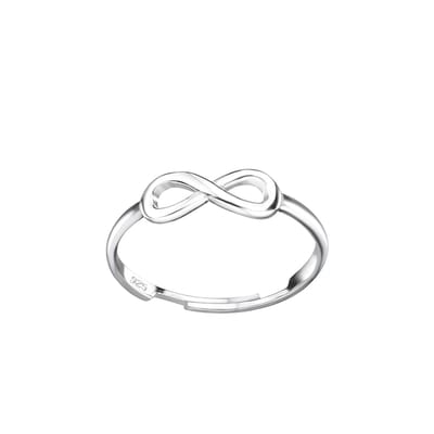 Zilveren teenring - 925 zilver - infinityteken - hypoallergeen