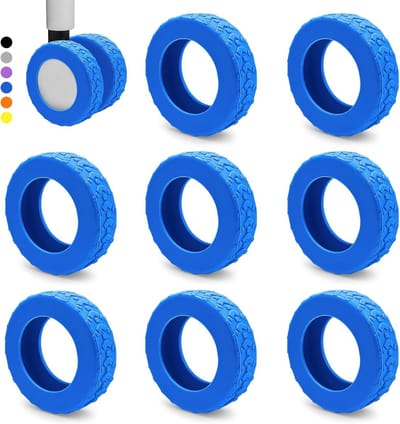 Set van 8 Stille Silicone Wielen Beschermers voor Koffers en Stoelen