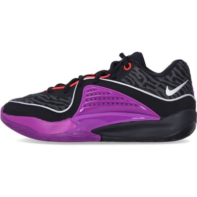 Basketbalschoen heren Kd16 zwart/metallic zilver/levendig paars
