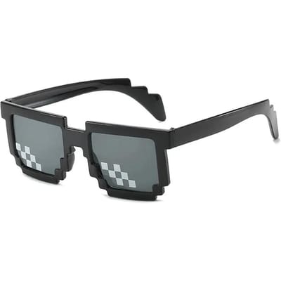 Nieuwe Mode Zonnebril Creeper Pixel Bril Grappige Bril voor Jongens Meisjes Nieuwigheid Mozaïek Zonnebril Trendy 1PC gray
