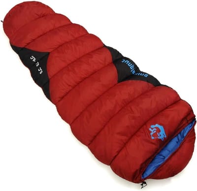 Katoenen Slaapzak - Kampeerzak Outdoor - Kamperen en Wandelen - Dubbel Gevuld Hol Katoen - 220 x 80 cm - Blauw