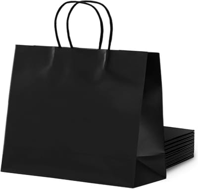 Kraft Papieren Tassen met Handvat, 6 Stuks, 42x31x13cm, Ideaal voor Cadeaus, Verpakking en Winkelen, Geschikt voor Bruiloften en Feestdagen