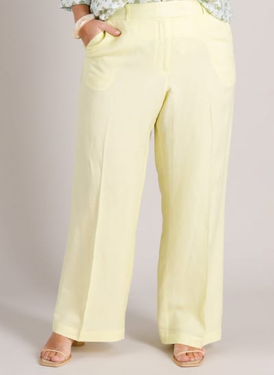 YEST CURVE Hedwig Essential Bottoms - Pastel Yellow - maat W2(50) / L30
