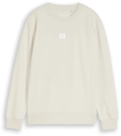 Tom Tailor - Sweatshirt met reflecterende opdruk - Maat 152 - greyish white
