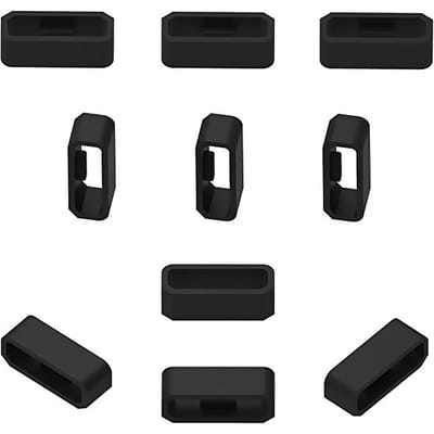 10 stuks 18 mm siliconen vervanging veilige ringen horlogebandbevestigingen bandhouders riemlussen 20mm zwart