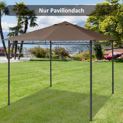 MODFU - Vervangend Paviljoendak - 298 X 295 Cm - Polyester Met PA-Coating - Koffiebruin