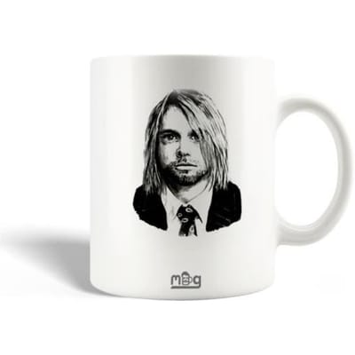 Mug en Céramique Nirvana Groupe de pop Kurt Cobain Affiche Noir Blanc
