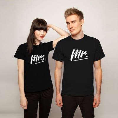 Mr / Mrs T-Shirt (Mr - Maat S) | Koppel Cadeau | Valentijn Cadeautje voor hem & haar