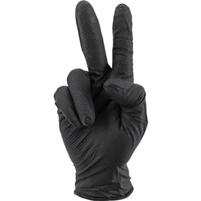 Nitril handschoenen met diamanttextuur, visschubben type, bestand tegen chemicaliën, oliën en benzine P2R (x100)
