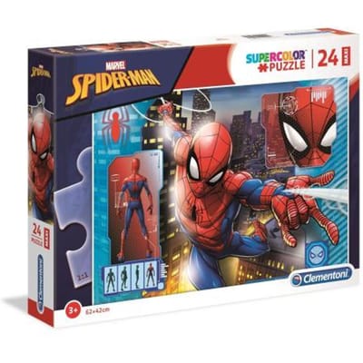Clementoni - Puzzel - 24 Stukjes - Spider-Man - Maxi Puzzel Voor Kinderen - Vanaf 3 Jaar