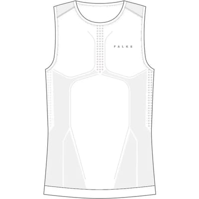 FALKE Warm Singlet sneldrogend functioneel materiaal mouwloze functioneel shirt heren wit - maat S
