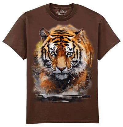 Tijger Watercolor Running Tiger The Coloured House T-shirt M