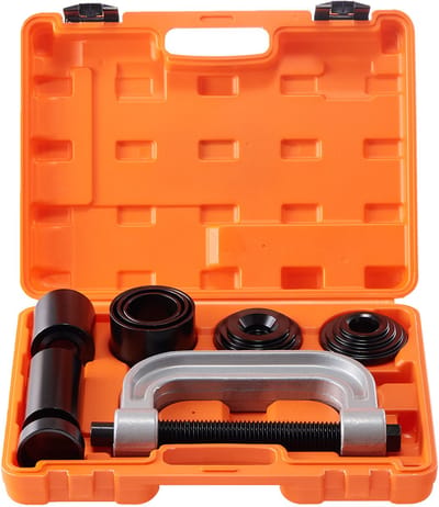 Kogelgewrichttrekker - 10-delige Set - Universeel - Uitpers/Extractorset - Koolstofstaal - Met Koffer - Autogereedschap - 360 x 285 x 70 mm