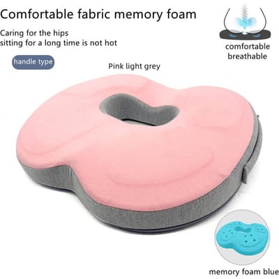 Coussin de siège orthopédique 3D en mousse à mémoire de forme, respirant, pour le bureau, le coccyx, la taille, le soulagement des douleurs, la protection lombaire, pour la maison et la voiture 44x39cm(17.3x15.3in)