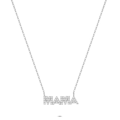 Twice As Nice Halsketting in zilver, naam 'MAMA' Zilverkleurig 42cm+3cm