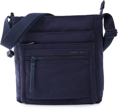 Hedgren ORVA Crossbodytas met RFID-bescherming – Waterafstotend – Lichtgewicht –Ribfluweel Peacoat Blue