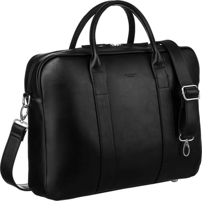 PETERSON® - Laptoptas - Schoudertas - Zwart Kunstleer - Elegant - Functioneel