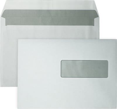 C5 Enveloppen A5 formaat wit - Met venster rechts - 229 x 162 mm - 25 stuks - Zelfklevend met plakstrip - 80 Gram - DULA