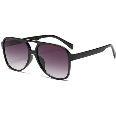Lunettes de soleil rétro tendance pour hommes dames Protection UV Lunettes de pêche Élégantes Légères Haute qualité pour un usage quotidien black