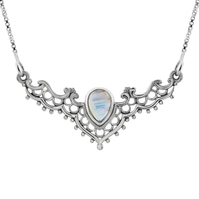 WeLoveSilver - Zilveren ketting - Dames - Maansteen - 925 Sterling Zilver