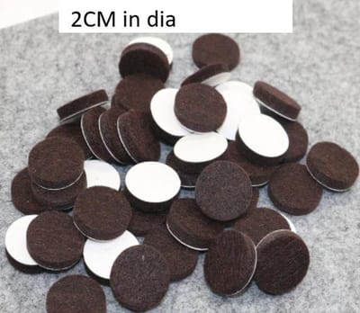 Zelfklevende meubelonderzetters - 24 STUKS - meubel onderzetters - Vloerbeschermers - Vloerbeschermer - Anti-slip stoelpoot - Anti-kras vilt - Zelfklevende Vilt - Bruin - Beschermvilt rond - Tafelonderzetter - Stoel onderzetter - Plakvilt