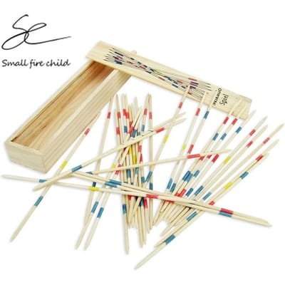 Nieuw Houten Speelgoed Pick-up Sticks Puzzelspel Meerpersoons Bord Stick Interactief Ontwikkelingsspeelgoed voor cadeau beige