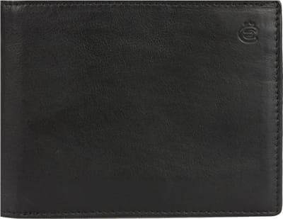 Esquire Eco Portemonnee I Leer 12 cm - Jongens - Horizontaal - black