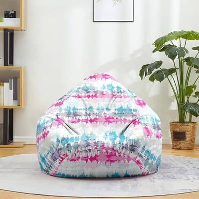 Zitzakhoes - Luie bank - Ontspannen zitten - Wasbaar materiaal - 70x80cm - Blauw roze