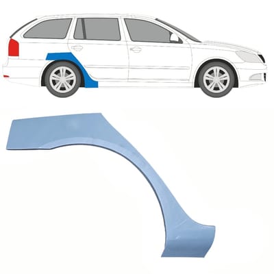 Reparatiepaneel achterspatbord voor Skoda Octavia II 2004-2013 / Rechts
