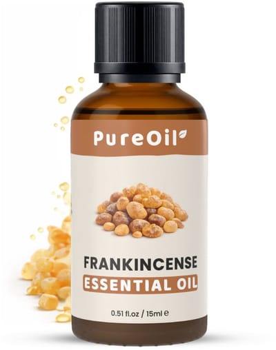 PureOil – Frankincense Etherische Olie – 15ml – 100% Puur, Natuurlijk & Vegan – Voor Huid | Gezicht | Scalp | Diffuser – Wierookhars - Incl. Ebook