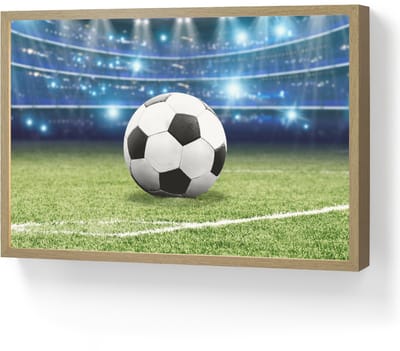 Wandlamp 60x40 cm - Oplaadbaar - Voetbal - Stadion - Bal - Jongens - Wandlampen binnen woonkamer - Slaapkamer lamp - Decoratieve nachtlamp - Vloerlamp draadloos
