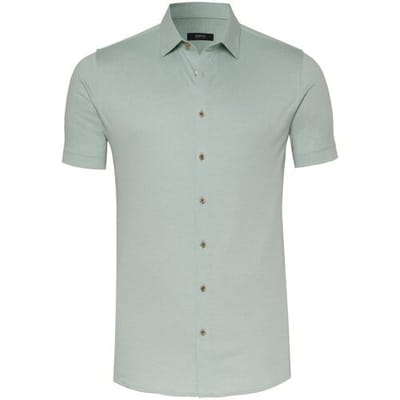 Desoto Luxury Overhemd Luxury Faux-Uni Kent Collar Pale Green / male