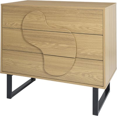 MISOU Calypso Ladekast - Commode - op Poten - met 3 Lades - Woonkamer - Opbergkast - Hout - Kast