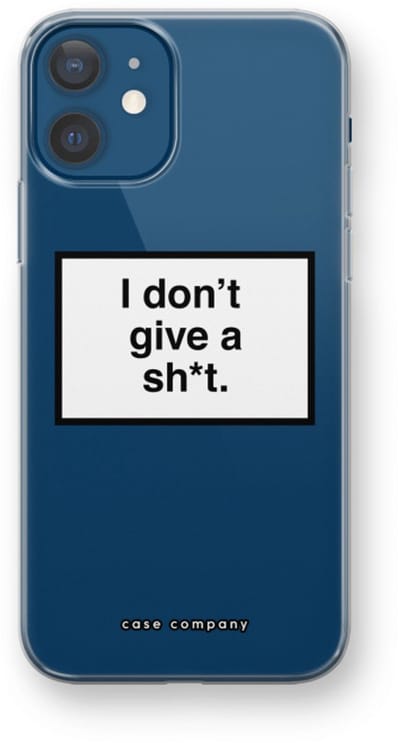 Case Company® - Hoesje geschikt voor iPhone 12 mini hoesje - Don't give a shit - Soft Cover Telefoonhoesje - Bescherming aan alle Kanten en Schermrand