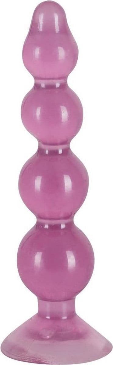 You2Toys – Kunststof Anal Beads met 4 Verdikte Kralen voor Anaal Plezier met Zuignap - Paars