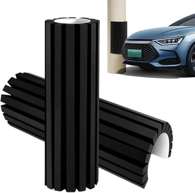 Garage paalbescherming - Muurhoek stootkussen - Schade voorkomen - Hoogdichtheid EVA-schuim - 38 x 20 cm - Zwart