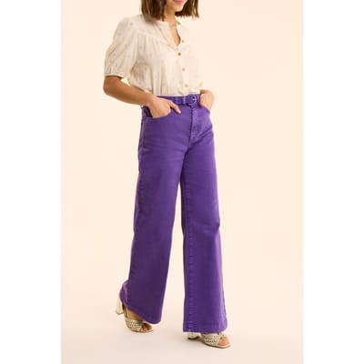 ICode Purple Wide-leg Jeans Alicia Ink Größe: W31 | Stoffhosen Outlet | Damen