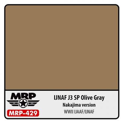 Mr. Paint MRP-429 - IJNAF J3 SP Olive Gray (Nakajima version) – 30 ml verf voor Airbrush & Detailwerk