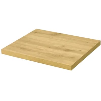 Aquazuro Wastafelblad Napoli - Hout - Melamine - Scandinavische Eik - 60x48cm