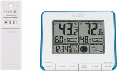 Draadloos Weerstation - Weer Monitor - Thuis Weer Checken - Inclusief Dauwpunt - 137 x 112 cm - Blauw