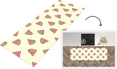Keukenloper - Loper keuken - Design - Patroon - Watermeloen - 150x50 cm - Keukenloper vinyl