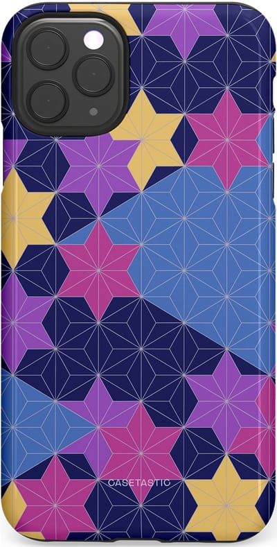 Casetastic Hoesje Geschikt voor Apple iPhone 11 Pro Max - Stijlvolle Beschermende Duo-layer Case - Sterrenlijn